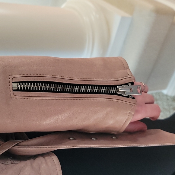 Authentic ALLSAINTS leather jacket, size 10 - Picture 7 of 9